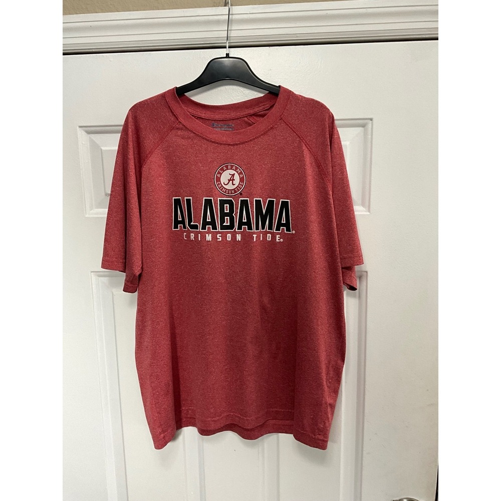 Champion Alabama Crimson Tide Mens Large Red Heather Performance T-Shirt NCAA